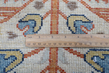 201 x 298 cm | Bidjar Beige Area Rug Afghan Hand Knotted veg Dye Wool carpet - ART WOOL CARPET