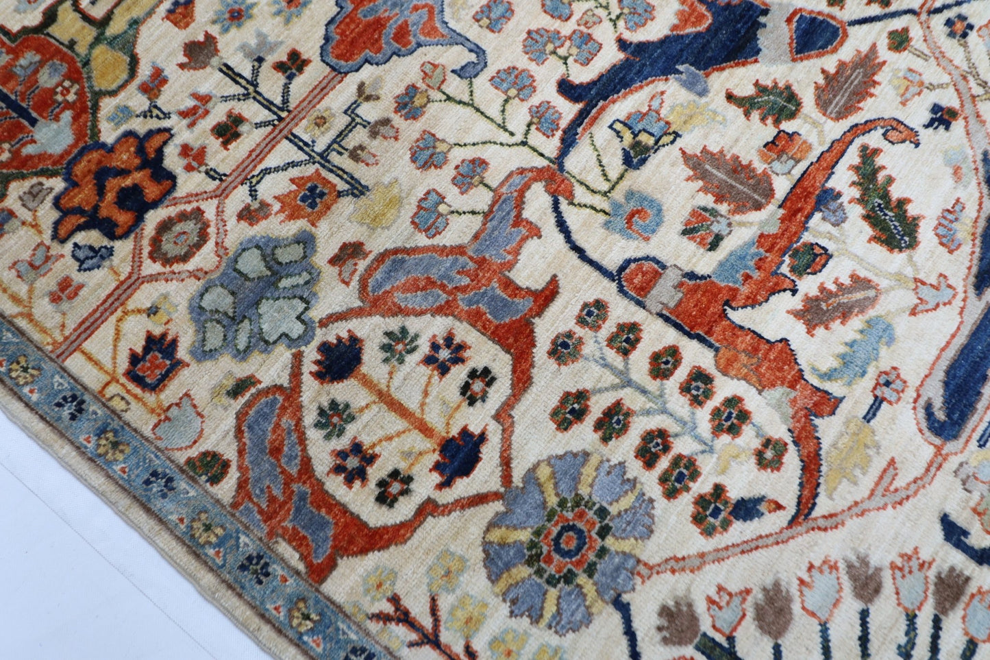 201 x 298 cm | Bidjar Beige Area Rug Afghan Hand Knotted veg Dye Wool carpet - ART WOOL CARPET