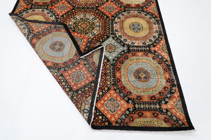 203 x 299 cm | Mamluk Area Rug Afghan Hand Knotted veg Dye Wool carpet - ART WOOL CARPET