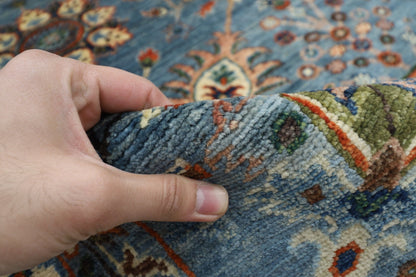 203 x 299 cm | Traditional Floral Area Rug Afghan Hand Knotted veg Dye Wool carpet - ART WOOL CARPET