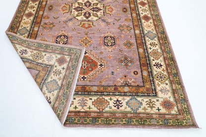 203 x 307 cm | kazak Pink Area Rug Afghan Hand Knotted veg Dye Wool carpet - ART WOOL CARPET