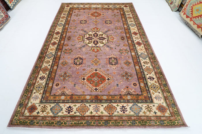 203 x 307 cm | kazak Pink Area Rug Afghan Hand Knotted veg Dye Wool carpet