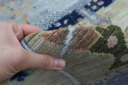 204 x 294 cm | Tree of life Area Rug Afghan Hand Knotted veg Dye Wool carpet - ART WOOL CARPET