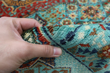 207 x 300 cm | Mamluk Area Rug Afghan Hand Knotted veg Dye Wool carpet - ART WOOL CARPET