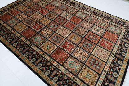 207 x 301 cm | Tribal Geometric Area Rug Afghan Hand Knotted veg Dye Wool carpet - ART WOOL CARPET