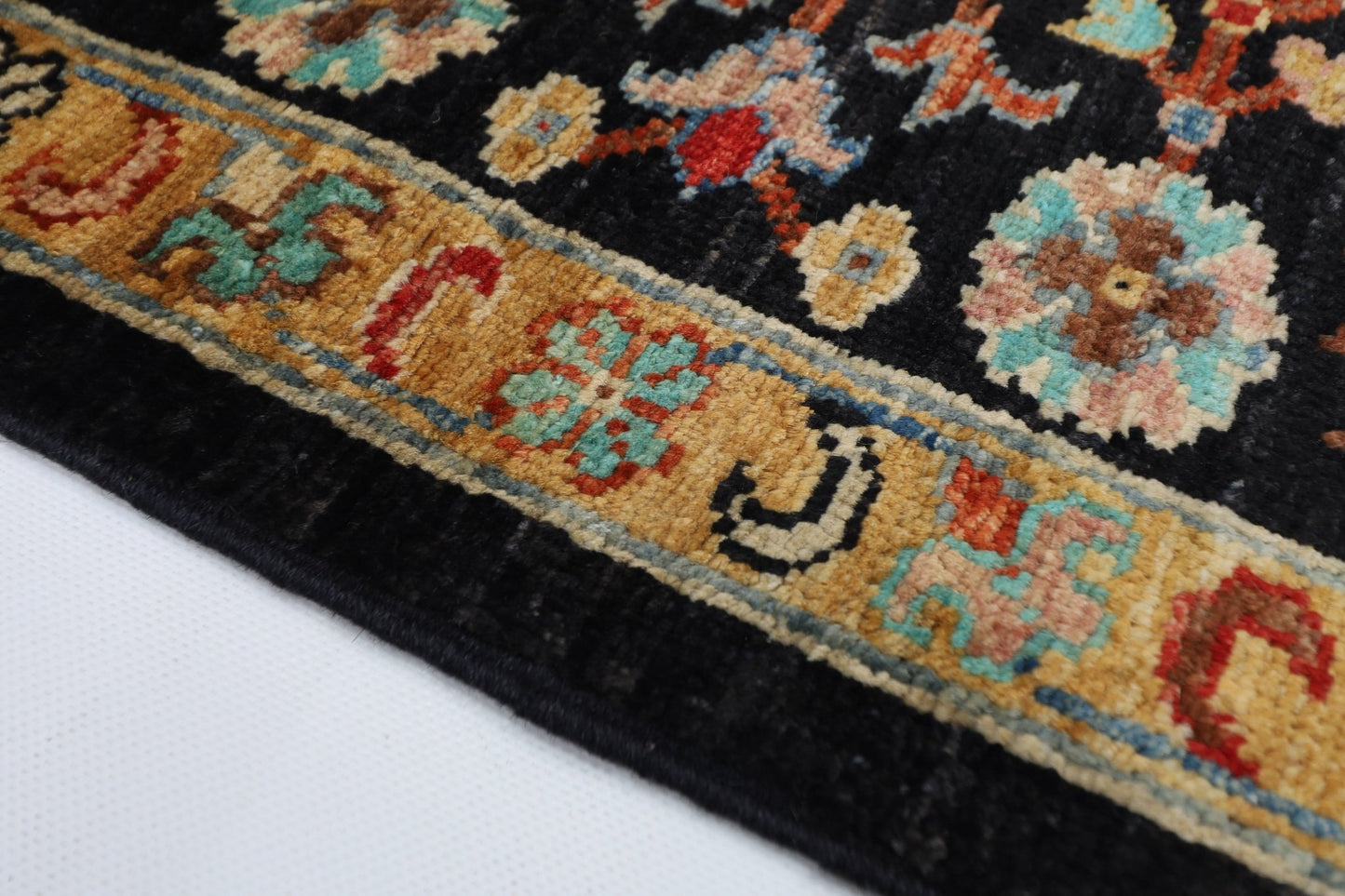 207 x 301 cm | Tribal Geometric Area Rug Afghan Hand Knotted veg Dye Wool carpet - ART WOOL CARPET