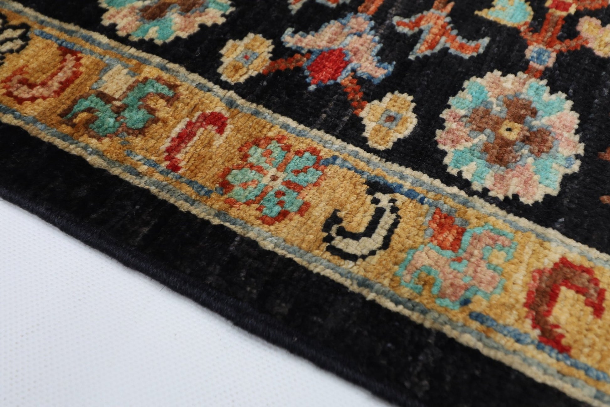 207 x 301 cm | Tribal Geometric Area Rug Afghan Hand Knotted veg Dye Wool carpet - ART WOOL CARPET