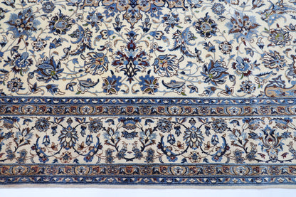 223 x 350 cm | Vintage 1990s Oriental Beige Area Rug Afghan Hand Knotted Wool carpet - ART WOOL CARPET