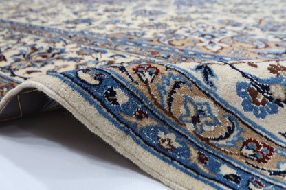 223 x 350 cm | Vintage 1990s Oriental Beige Area Rug Afghan Hand Knotted Wool carpet - ART WOOL CARPET
