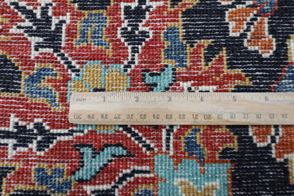 249 x 298 cm | Oriental Green Area Rug Afghan Hand Knotted Veg Dye Wool carpet - ART WOOL CARPET