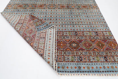 250 x 345 cm | Traditional Gray Area Rug Afghan Hand Knotted veg Dye Wool carpet - ART WOOL CARPET