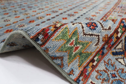250 x 345 cm | Traditional Gray Area Rug Afghan Hand Knotted veg Dye Wool carpet - ART WOOL CARPET