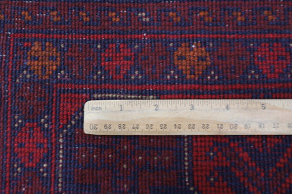 254 x 349 cm | Bokhara Red Oriental Area Rug Afghan Hand Knotted Wool carpet - ART WOOL CARPET