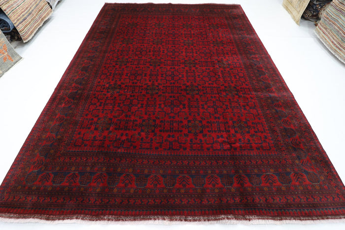 254 x 349 cm | Bokhara Red Oriental Area Rug Afghan Hand Knotted Wool carpet