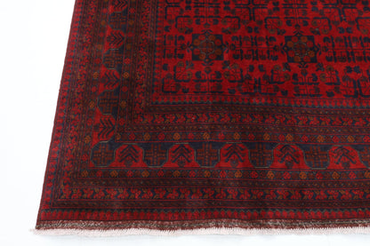 254 x 349 cm | Bokhara Red Oriental Area Rug Afghan Hand Knotted Wool carpet - ART WOOL CARPET