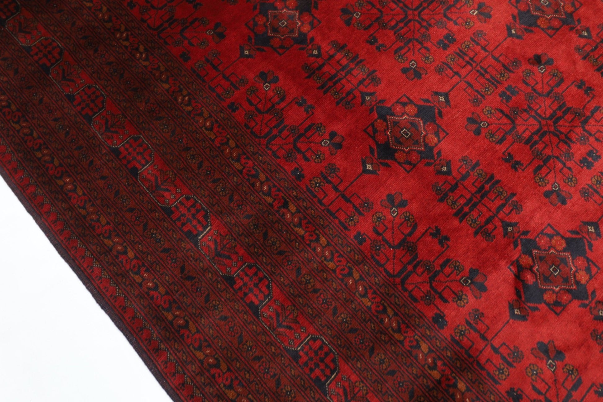 256 x 356 cm | Bokhara Red Oriental Area Rug Afghan Hand Knotted Wool carpet - ART WOOL CARPET