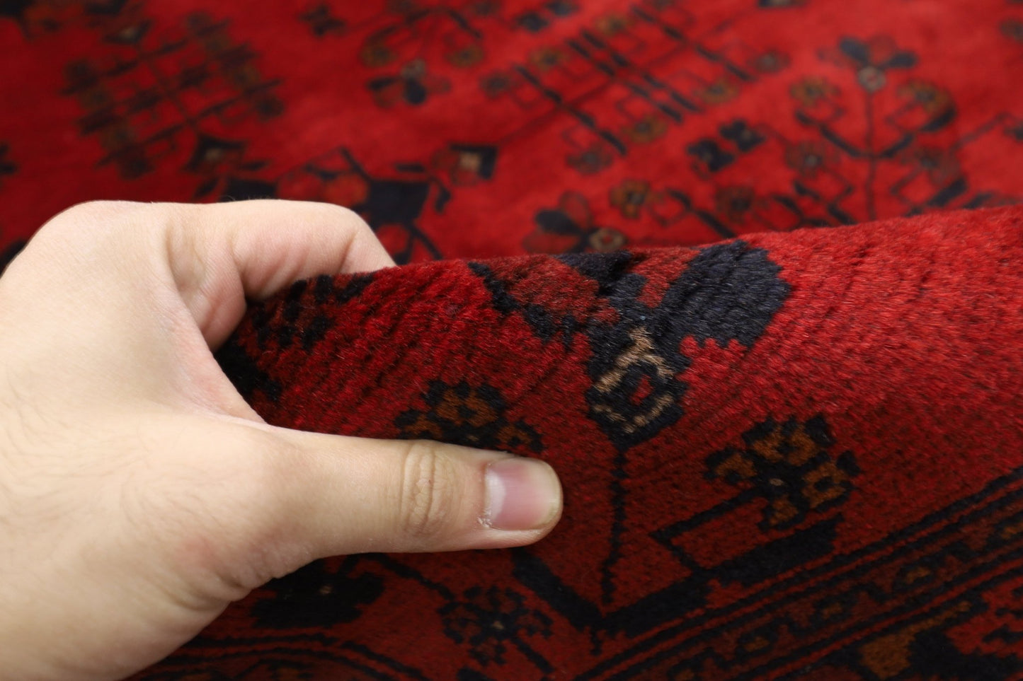 256 x 356 cm | Bokhara Red Oriental Area Rug Afghan Hand Knotted Wool carpet - ART WOOL CARPET