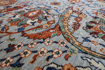 269 x 361 cm | Bidjar Gray Area Rug Afghan Hand Knotted veg Dye Wool carpet - ART WOOL CARPET