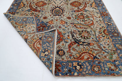 269 x 361 cm | Bidjar Gray Area Rug Afghan Hand Knotted veg Dye Wool carpet - ART WOOL CARPET