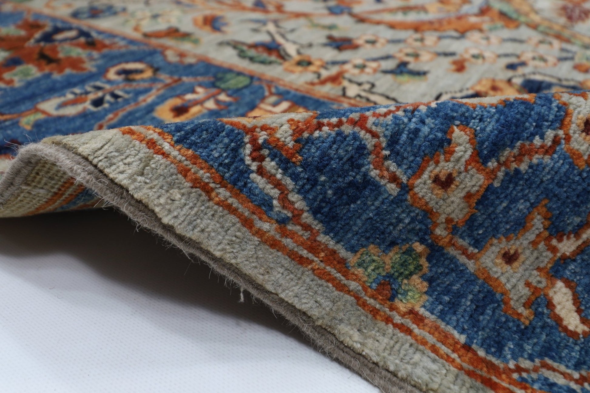 269 x 361 cm | Bidjar Gray Area Rug Afghan Hand Knotted veg Dye Wool carpet - ART WOOL CARPET