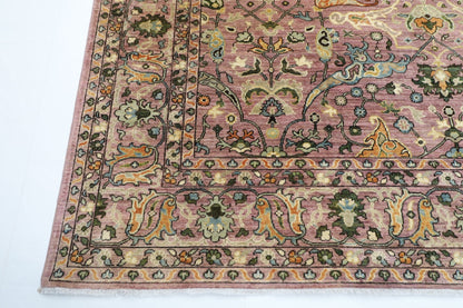 274 x 362 cm | Bidjar Pink Oriental Area Rug Afghan Hand Knotted Veg Dye Wool carpet - ART WOOL CARPET