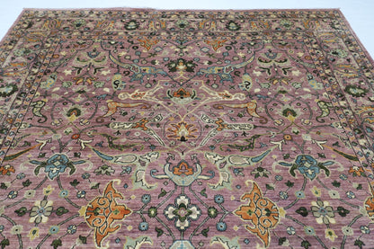 274 x 362 cm | Bidjar Pink Oriental Area Rug Afghan Hand Knotted Veg Dye Wool carpet - ART WOOL CARPET