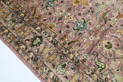 274 x 362 cm | Bidjar Pink Oriental Area Rug Afghan Hand Knotted Veg Dye Wool carpet - ART WOOL CARPET