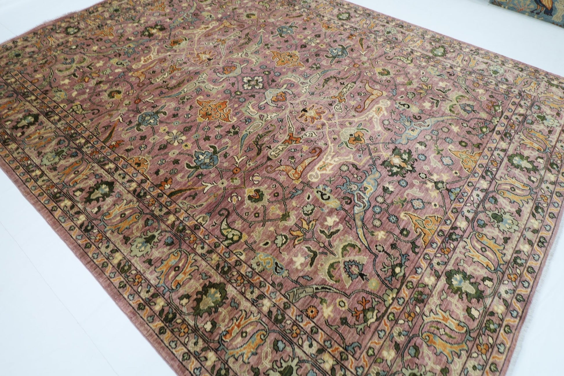 274 x 362 cm | Bidjar Pink Oriental Area Rug Afghan Hand Knotted Veg Dye Wool carpet - ART WOOL CARPET