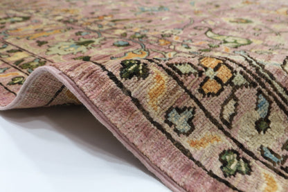 274 x 362 cm | Bidjar Pink Oriental Area Rug Afghan Hand Knotted Veg Dye Wool carpet - ART WOOL CARPET