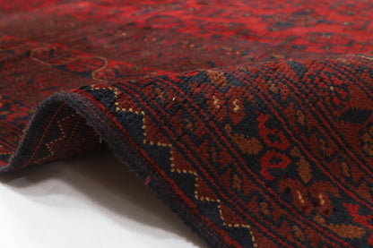 299 x 396 cm | Large Bokhara Red Oriental Area Rug Afghan Hand Knotted Wool carpet - ART WOOL CARPET