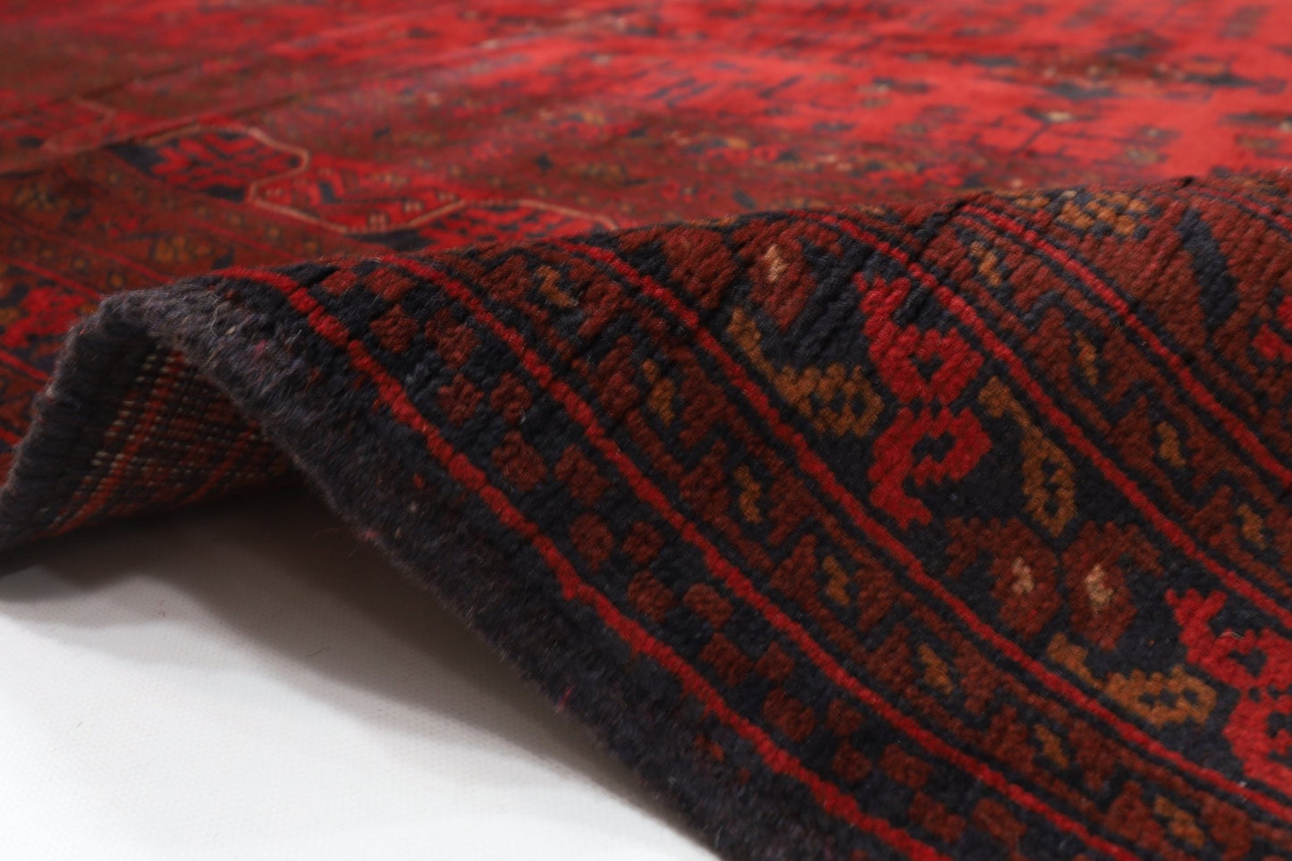 299 x 400 cm | large Bokhara Red Oriental Area Rug Afghan Hand Knotted Wool carpet - ART WOOL CARPET