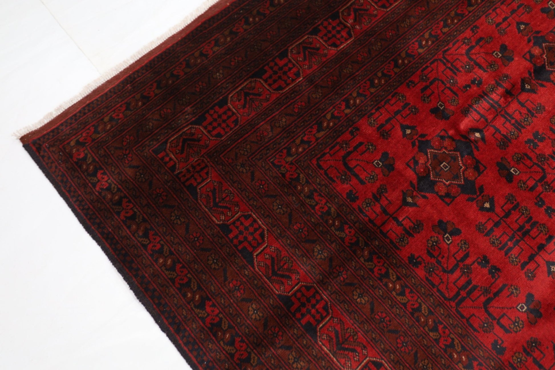299 x 400 cm | large Bokhara Red Oriental Area Rug Afghan Hand Knotted Wool carpet - ART WOOL CARPET