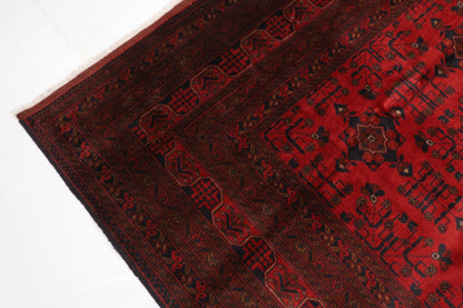 299 x 400 cm | large Bokhara Red Oriental Area Rug Afghan Hand Knotted Wool carpet - ART WOOL CARPET