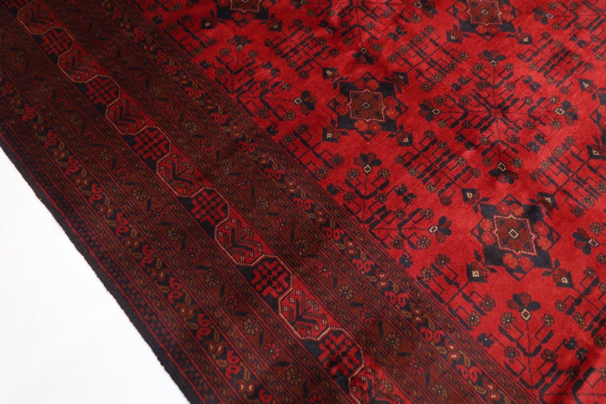 299 x 400 cm | large Bokhara Red Oriental Area Rug Afghan Hand Knotted Wool carpet - ART WOOL CARPET
