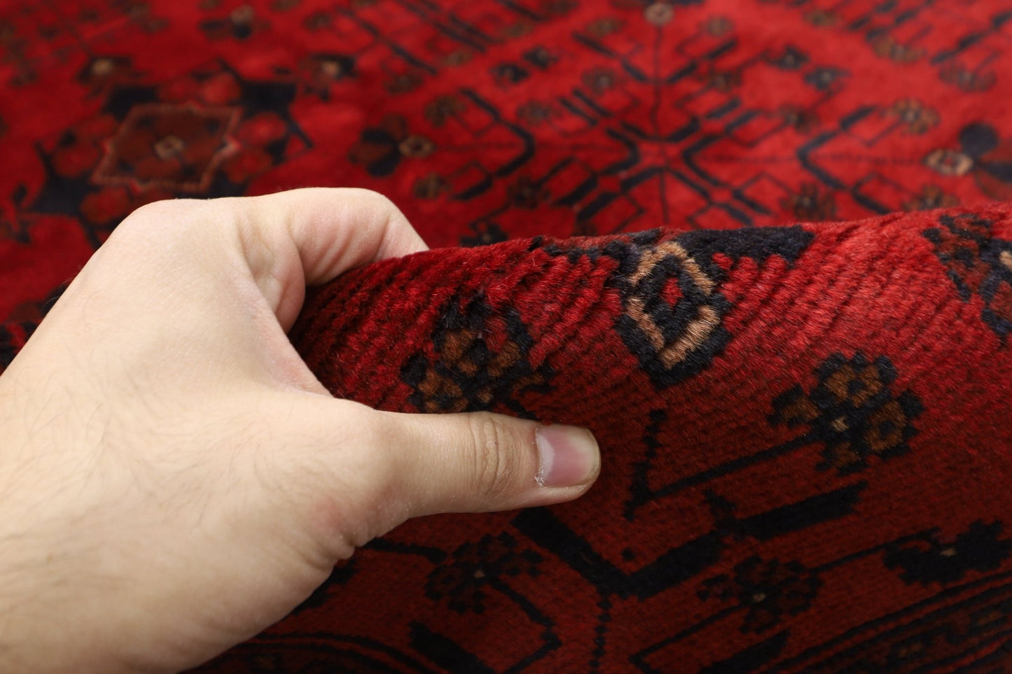 299 x 400 cm | large Bokhara Red Oriental Area Rug Afghan Hand Knotted Wool carpet - ART WOOL CARPET