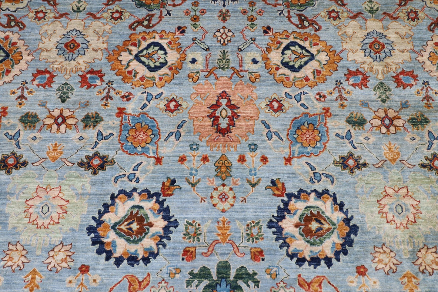 304 x 418 cm | Oriental Bidjar Blue Area Rug Afghan Hand Knotted Veg Dye Wool carpet - ART WOOL CARPET