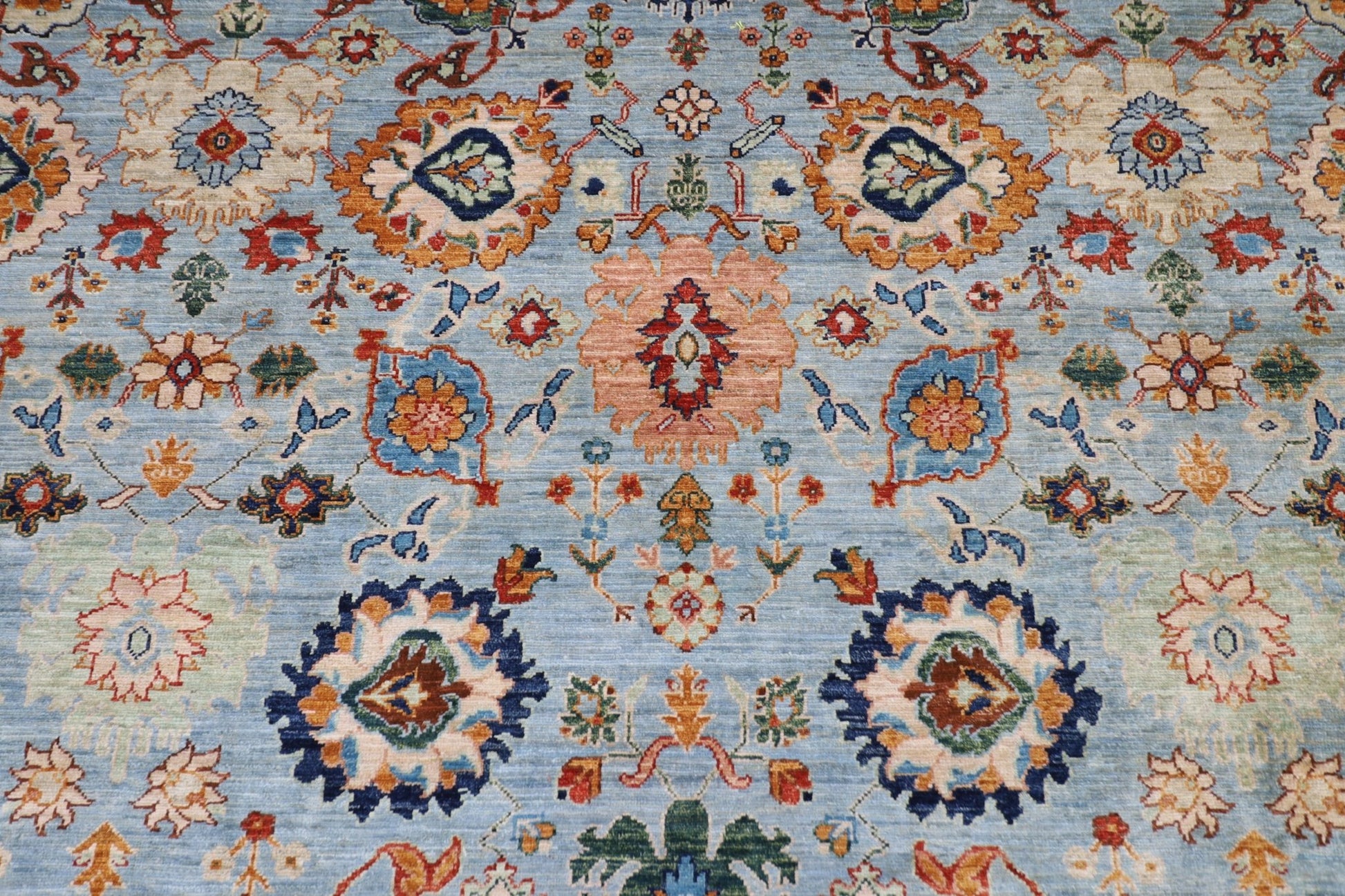 304 x 418 cm | Oriental Bidjar Blue Area Rug Afghan Hand Knotted Veg Dye Wool carpet - ART WOOL CARPET