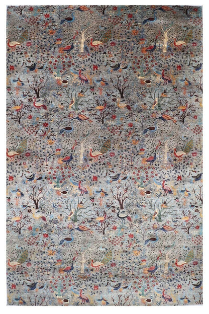 361 x 537 cm | Birds Afghan Tribal Hand Knotted Carpet