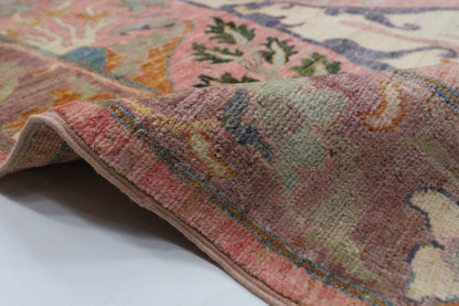 306 x 420 cm | Pink kawros Afghan Hand Knotted Wool carpet - ART WOOL CARPET