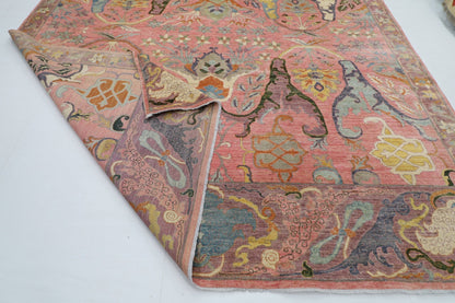 306 x 420 cm | Pink kawros Afghan Hand Knotted Wool carpet - ART WOOL CARPET