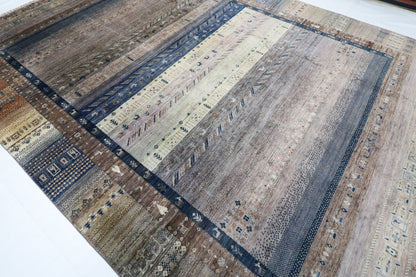 312 x 426 cm | Traditional Gabbeh Area Rug Afghan Hand Knotted veg Dye Wool carpet - ART WOOL CARPET