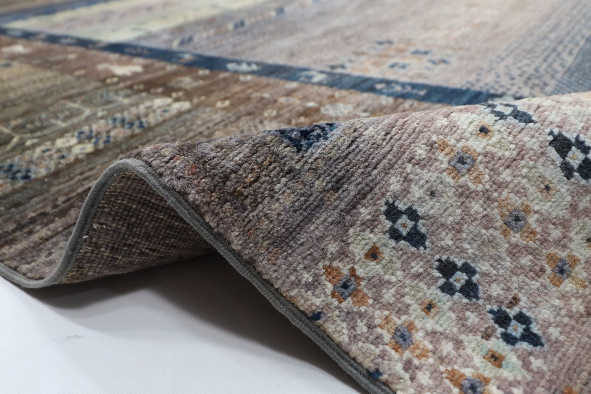 312 x 426 cm | Traditional Gabbeh Area Rug Afghan Hand Knotted veg Dye Wool carpet - ART WOOL CARPET