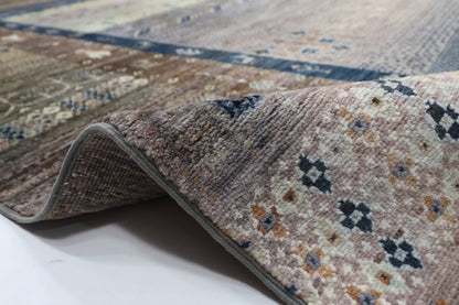 312 x 426 cm | Traditional Gabbeh Area Rug Afghan Hand Knotted veg Dye Wool carpet - ART WOOL CARPET