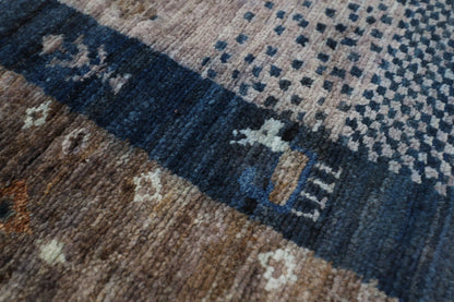 312 x 426 cm | Traditional Gabbeh Area Rug Afghan Hand Knotted veg Dye Wool carpet - ART WOOL CARPET