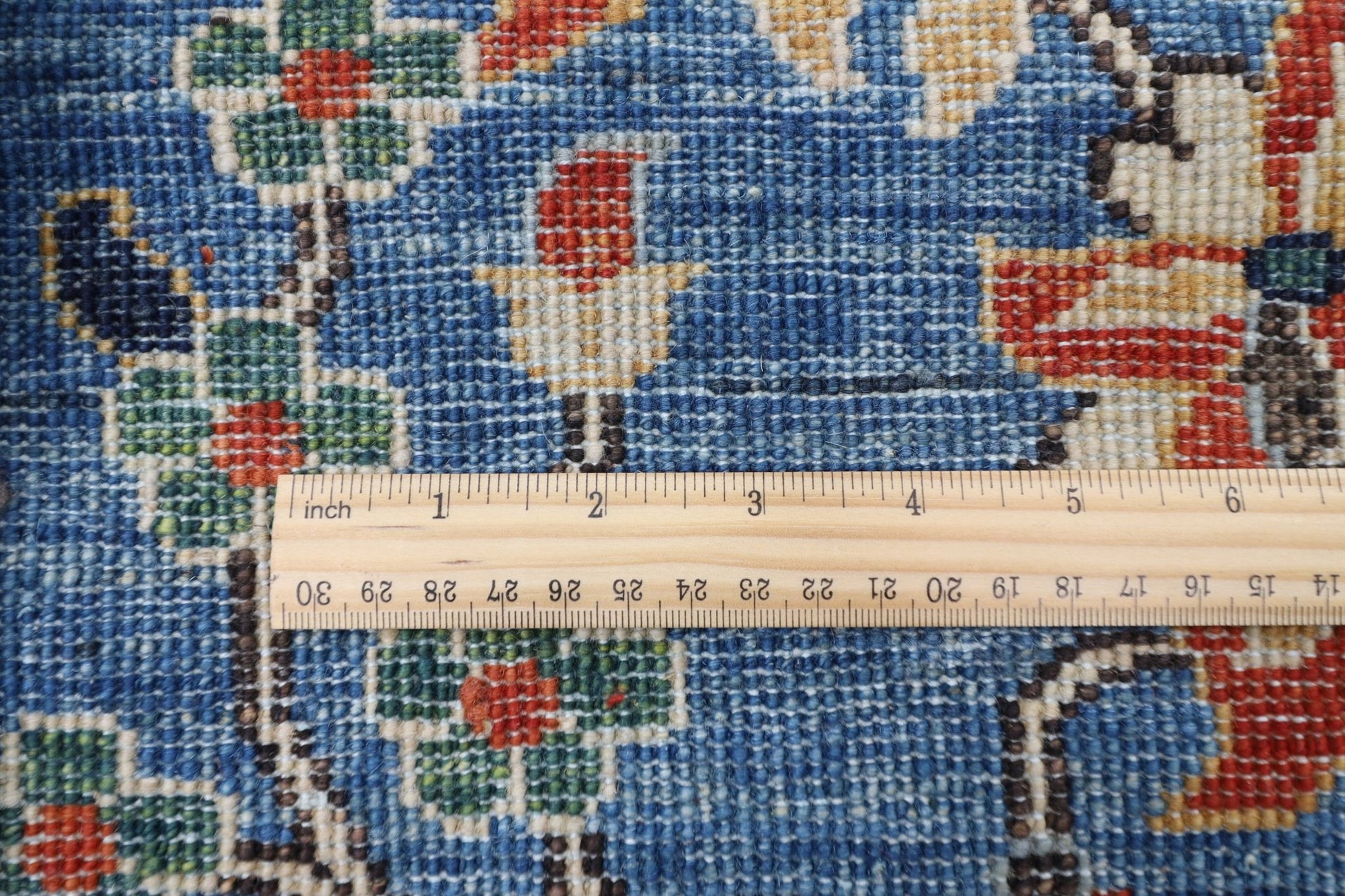360 x 423 cm | Bidjar Blue Area Rug Afghan Hand Knotted veg Dye Wool carpet - ART WOOL CARPET