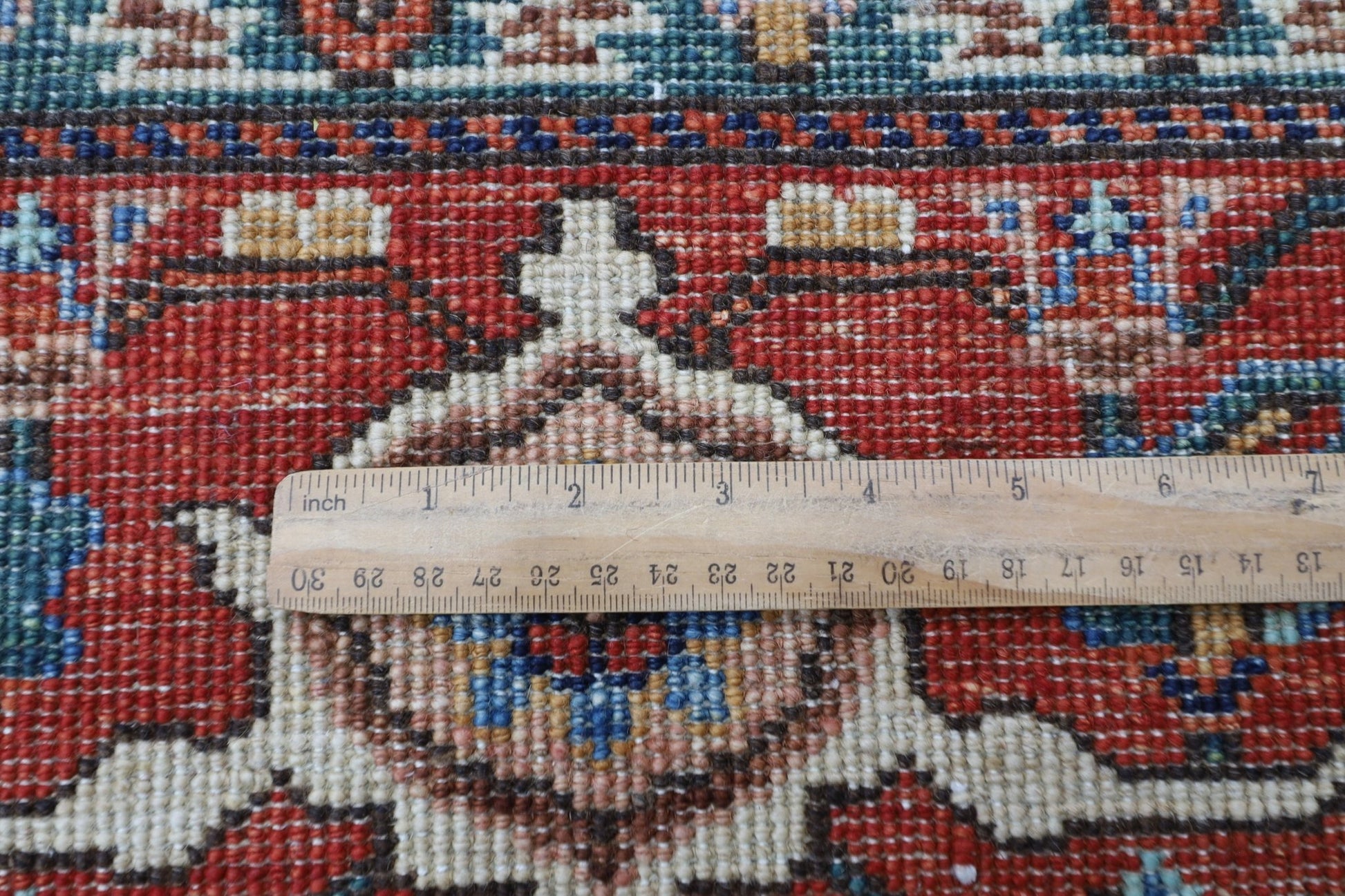 363 x 452 cm | Oriental Large Blue Area Rug Afghan Hand Knotted Veg Dye Wool carpet - ART WOOL CARPET