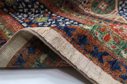 367 x 446 cm | Large Size Mamluk Area Rug Afghan Hand Knotted veg Dye Wool carpet - ART WOOL CARPET