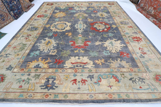 361 x 442 cm | Oushak Afghan Tribal Hand Knotted Carpet