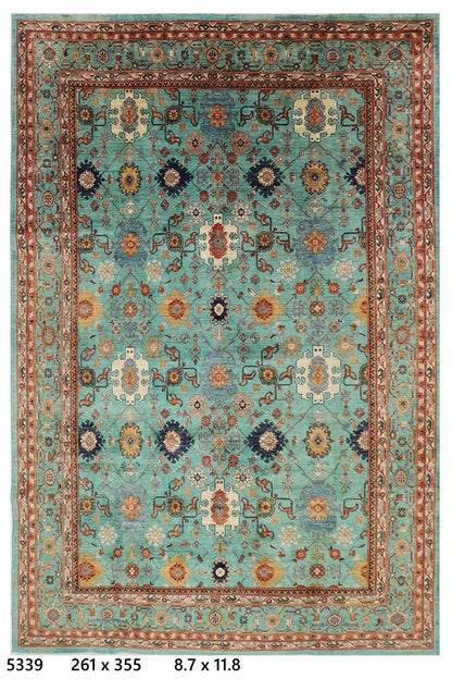 261 x 355 cm | Oriental Bidjar Area Rug Afghan Hand Knotted Veg Dye Wool carpet