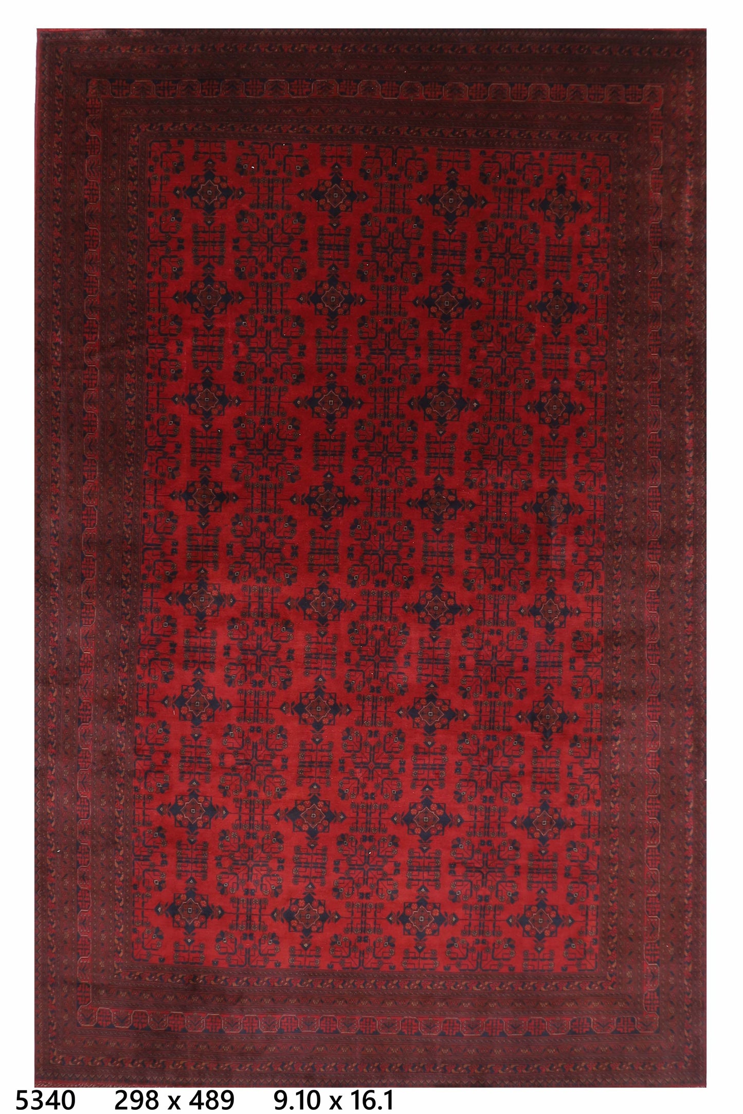 298 x 489 cm | Oriental Large Bokhara Area Rug Afghan Hand Knotted Wool carpet